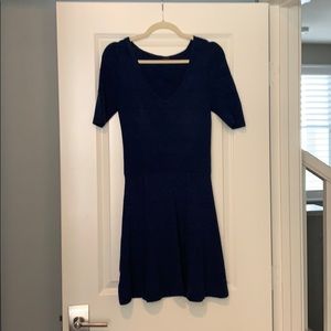 Ann Taylor knit navy dress
